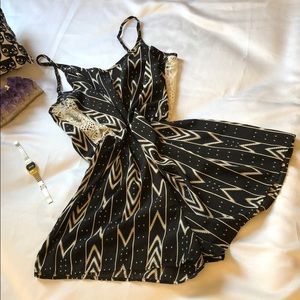 Summer Native American romper with lace sides